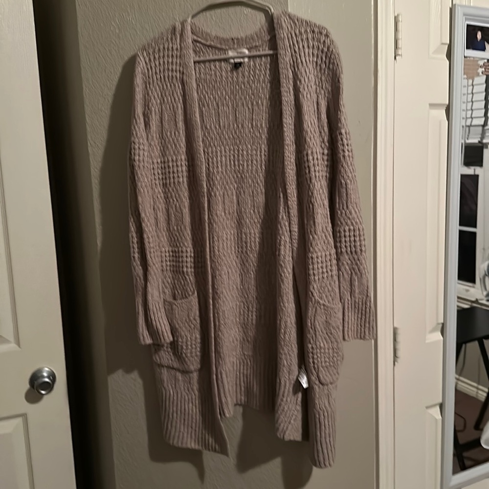 Tan cardigan